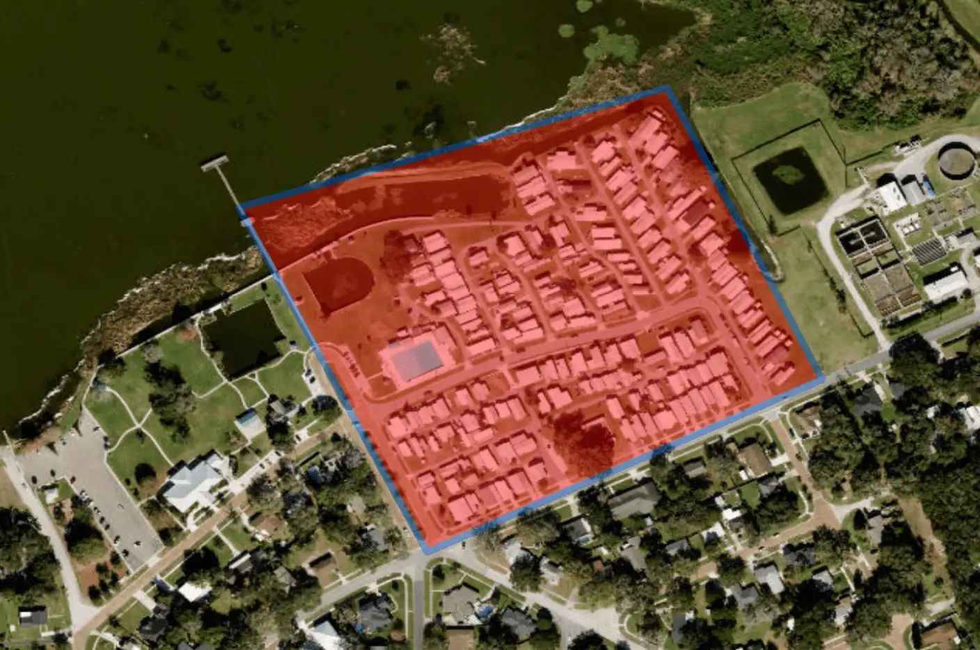 Insurance underwriter reviewing community data